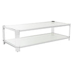 Table basse en verre transparent – 58 L x 26 P x 16 H – 58Lx26Px16H