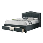 Fully Upholstered Eastern King Bed with 1 Underbed Drawer
