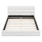 Lit double rembourré pour chambre à coucher