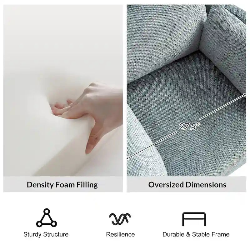 Fauteuil inclinable/à bascule électrique de 96,5 cm pour chambre de bébé avec port USB, ensemble de deux pièces.