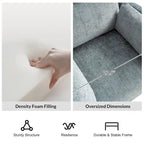 Fauteuil inclinable/à bascule électrique de 96,5 cm pour chambre de bébé avec port USB, ensemble de deux pièces.