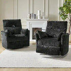 Fauteuil inclinable/à bascule électrique de 96,5 cm pour chambre de bébé avec port USB, ensemble de deux pièces.