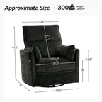 Fauteuil inclinable/à bascule électrique de 96,5 cm pour chambre de bébé avec port USB, ensemble de deux pièces.