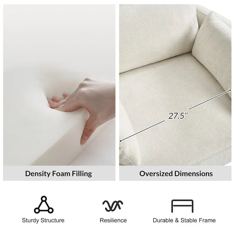 Fauteuil inclinable/à bascule électrique de 96,5 cm pour chambre de bébé avec port USB, ensemble de deux pièces.