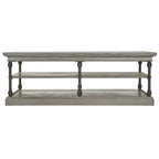 Table basse étagère de rangement rectangulaire