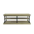 Table basse étagère de rangement rectangulaire