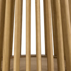 Table de salle à manger ovale en bois massif de 79 pouces avec base à lattes