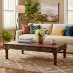 Timbergirl Carved Panel Reclaimed Wood Coffee Table - 55 x 34