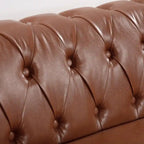 GEITIN 84.65 Canapé Chesterfield 3 places avec accoudoirs arrondis en PU