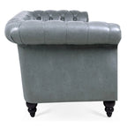 GEITIN 84.65 Canapé Chesterfield 3 places avec accoudoirs arrondis en PU