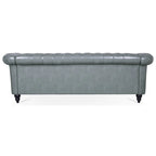 GEITIN 84.65 Canapé Chesterfield 3 places avec accoudoirs arrondis en PU