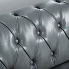 GEITIN 84.65 Canapé Chesterfield 3 places avec accoudoirs arrondis en PU