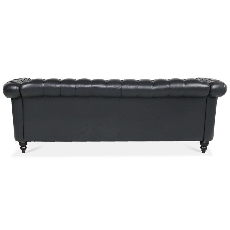 GEITIN 84.65 Canapé Chesterfield 3 places avec accoudoirs arrondis en PU