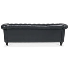 GEITIN 84.65 Canapé Chesterfield 3 places avec accoudoirs arrondis en PU