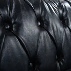 GEITIN 84.65 Canapé Chesterfield 3 places avec accoudoirs arrondis en PU