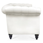 GEITIN 84.65 Canapé Chesterfield 3 places avec accoudoirs arrondis en PU