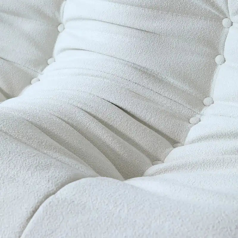 Ensembles de canapés et poufs en velours Teddy
