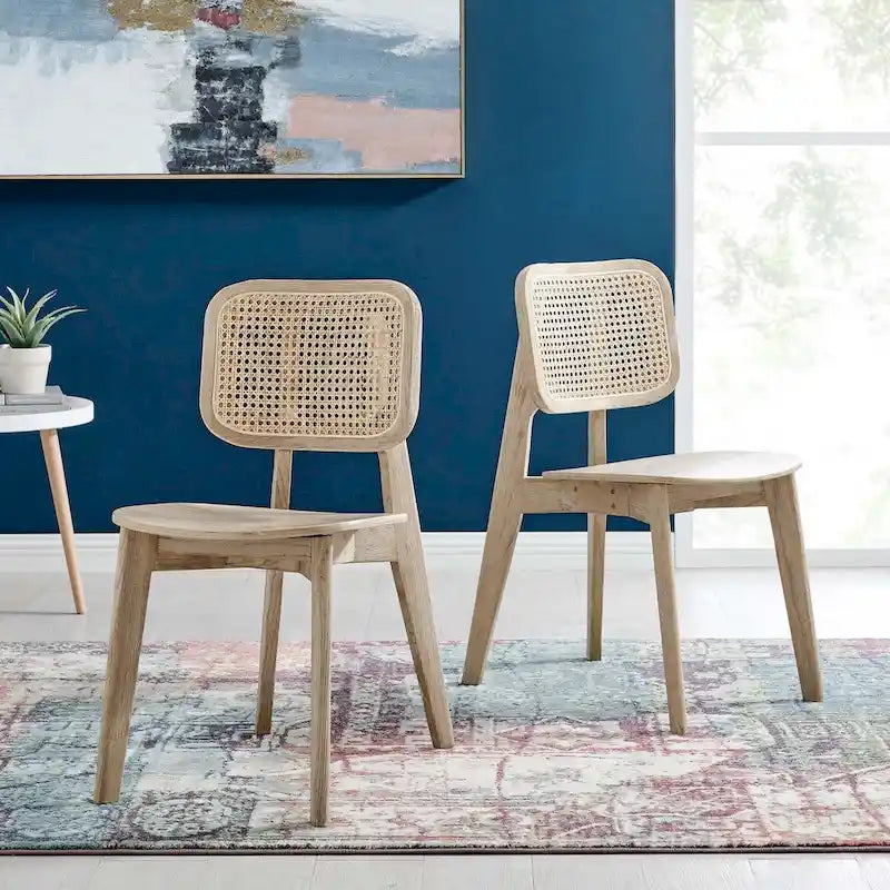 Lot de 2 chaises de salle à manger en bois