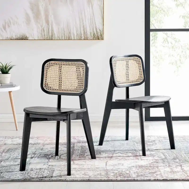 Lot de 2 chaises de salle à manger en bois