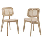 Lot de 2 chaises de salle à manger en bois