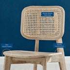 Lot de 2 chaises de salle à manger en bois
