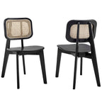 Lot de 2 chaises de salle à manger en bois
