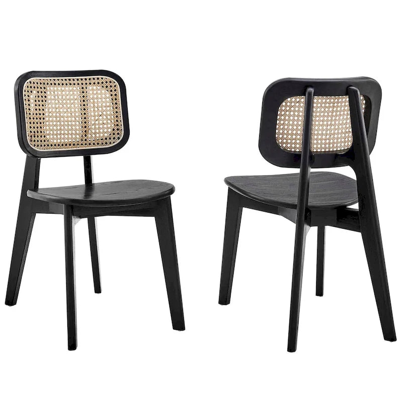 Lot de 2 chaises de salle à manger en bois