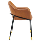 Ensemble de 2 chaises de salle à manger en cuir végétalien