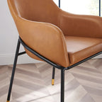 Ensemble de 2 chaises de salle à manger en cuir végétalien