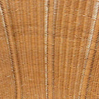 Chaise décorative en rotin fleuri miel