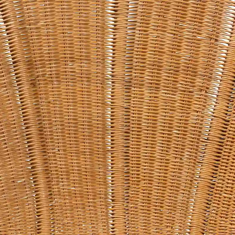 Chaise décorative en rotin fleuri miel