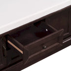 Banc de rangement avec 2 tiroirs et 2 placards